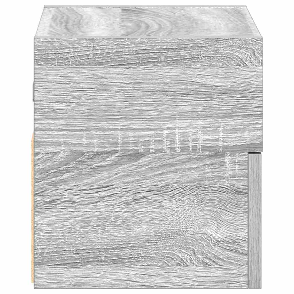 Vidaxl Wisząca Szafka Nocna, Szary Dąb Sonoma, 45X26X28,5 Cm