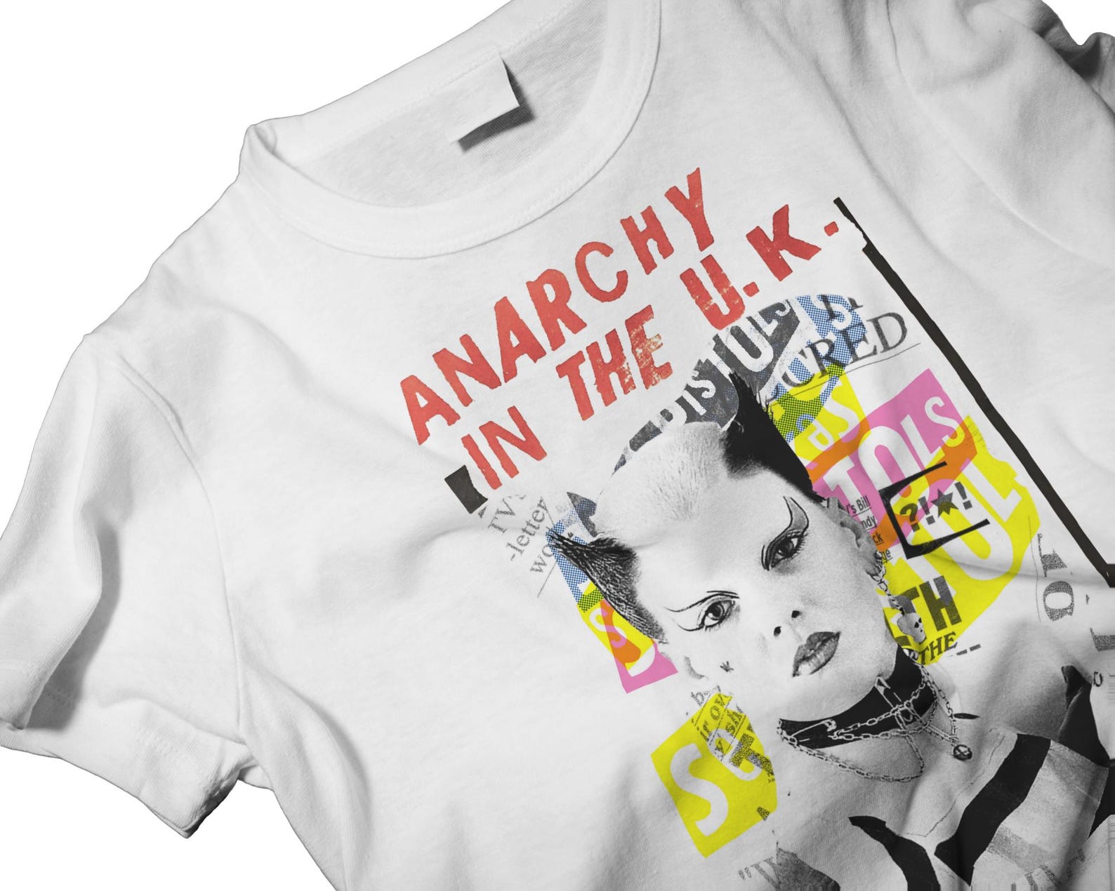 soo cat women English Punk rock seditious white unisex T-shirt, Susan L