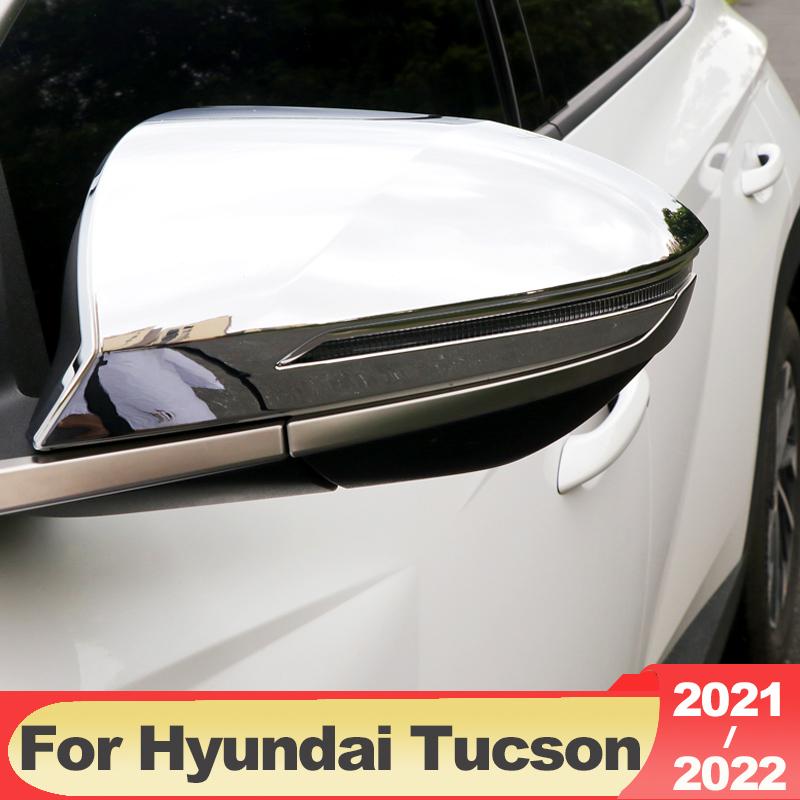 Hyundai Tucson NX4  2022 2023 Hibridiniam N Line Automobiliui Galinio Vaizdo Veidrodėlio Šoninės Dangtelio Korpuso Apdailos ABS Anglies Pluošto Priedai