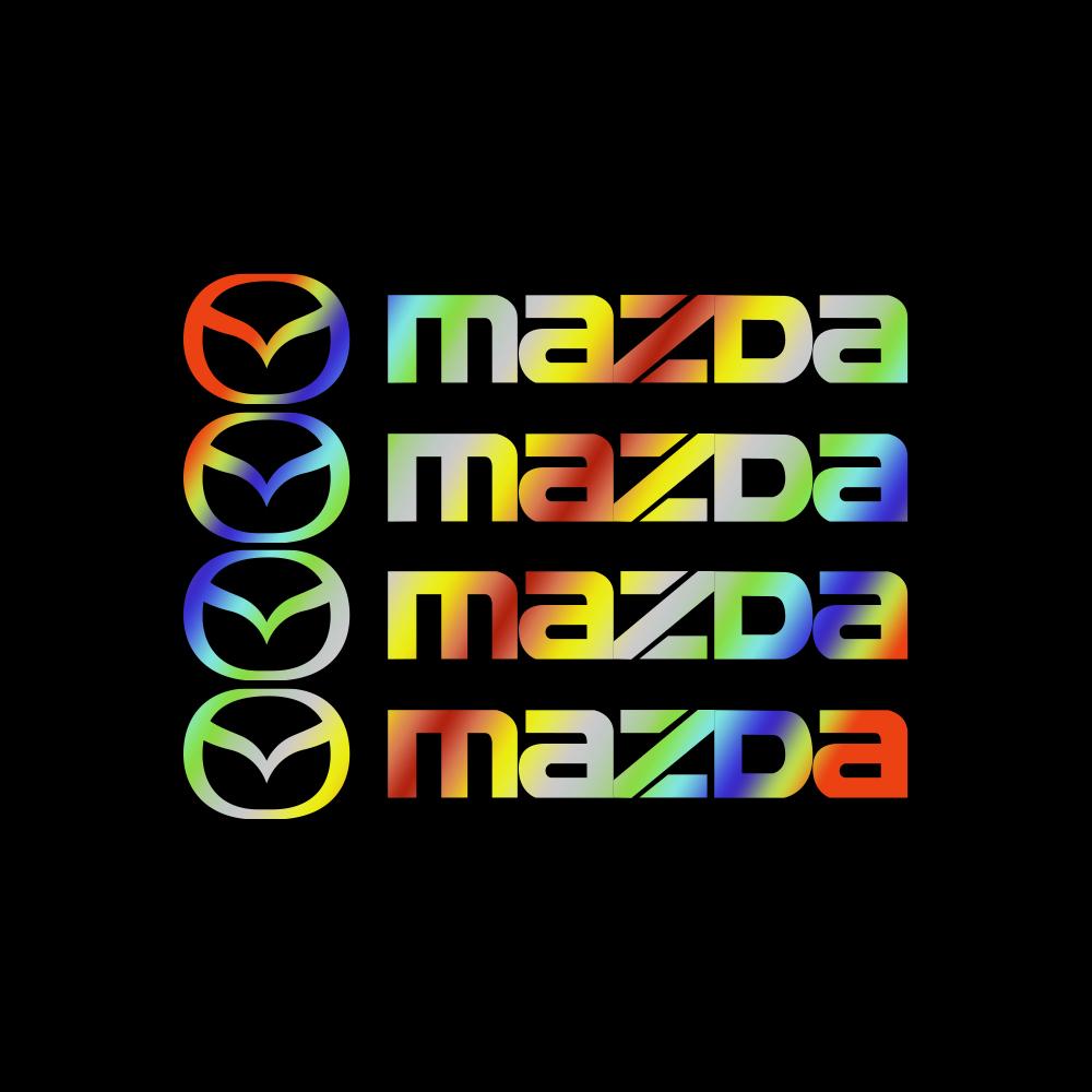 4pcs Car Door Handle Mirror Wiper Reflective Vinyl Trim Stickers For Mazda Axela Atenza CX-3 CX-5 CX-8 MAZDA SPEED Demio MPS 3 6 FF24