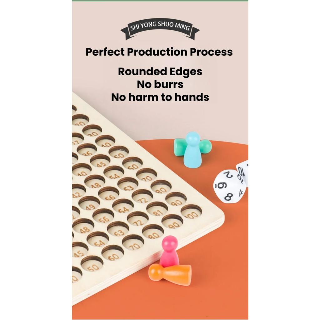 Wooden 99 Multiplication Board Montessori Arithmetic Toys Multiplication Table Math Learning Counting Teaching Aids for Kids