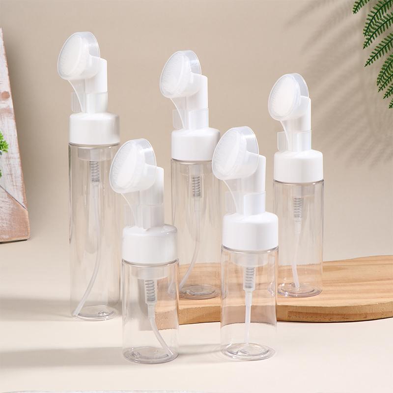 100/120/150/200/250Ml Empty Facial Cleanser Mousse Foam Gel Head Wash Brush Foam Bottle Pressure Type Cleansing Milk Foaming