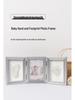Baby Hand & Footprint Clay Photo Frame for Newborns - Perfect Keepsake for First Birthday and Milestones
