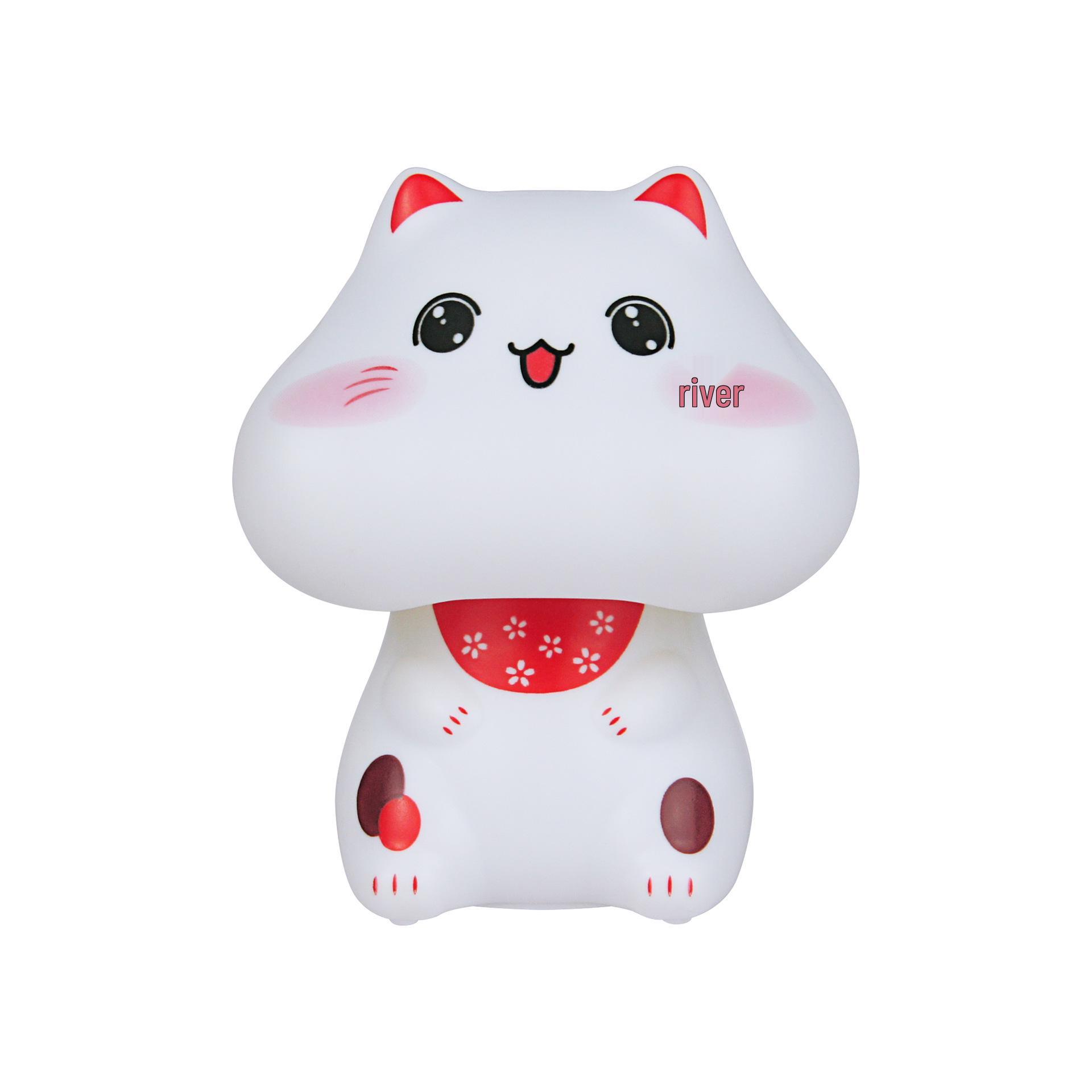 

Solar-Powered Smiling Lucky Cat Ornament for Home, Car, or Cash Register