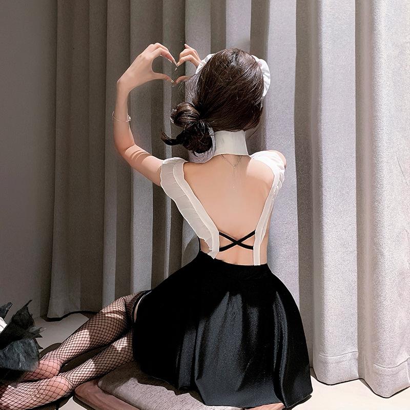 Sex Dessous Liebespunkt Brust süßes Mädchen Dienstmädchen Anzug Leidenschaft heiße sexy Uniform Verführung pure Lust