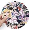 50-Piece Japanese Anime Graffiti Sticker Set for Phones, Computers, Refrigerators, and More