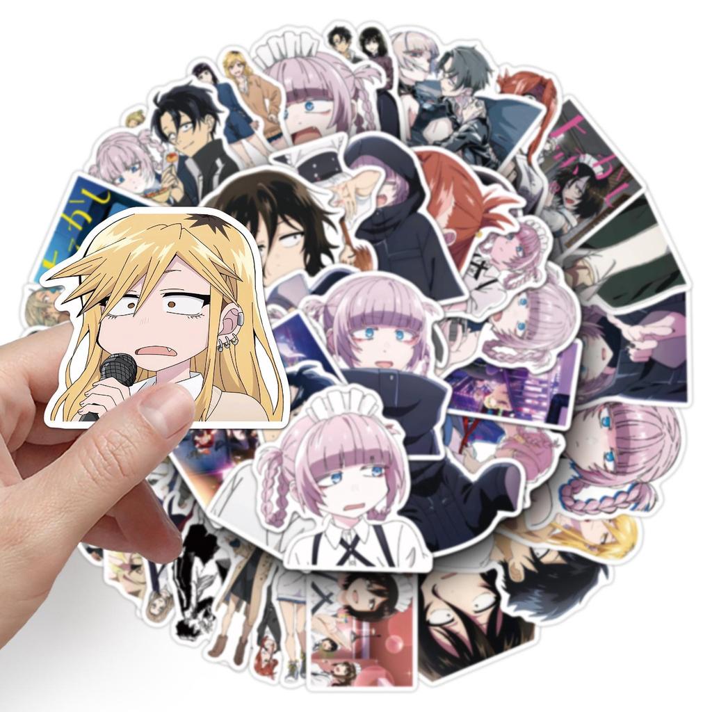 50-Piece Japanese Anime Graffiti Sticker Set for Phones, Computers, Refrigerators, and More
