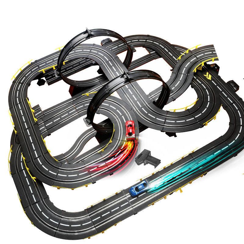 Electric 1/43 Rail Car Double Racing Track Toy Autorama Circuit Voiture Remote Control Car Electric Railway Slot Race Car Toy