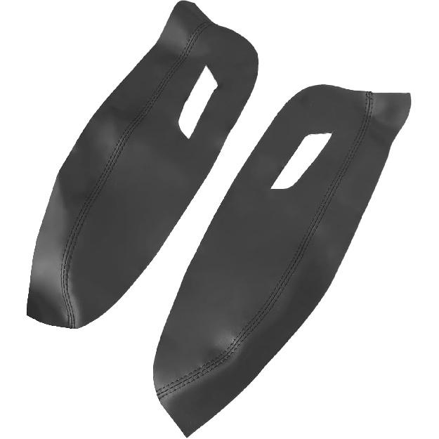 2 Stück Türarmlehnen-Panelabdeckung, Schwarze Türverkleidungs-Schutzhülle Ersatz-Mikrofaserkunstleder-Armlehnenabdeckung Schwarz Kompatibel mit Nissan Sentra 2013-2019