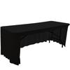 Spandex Stretch Table Cloth 4FT 5FT 6FT 8FT Table Skirt Cover for Wedding Party Banquet Solid Rectangular Cocktail Tablecloth