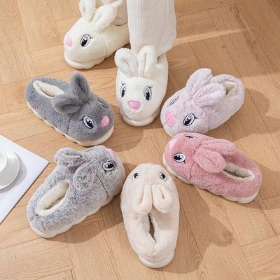 Cute Cartoon Rabbit Super Soft Thickened Warm Unisex Indoor Outdoor Slippers