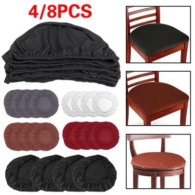 1/4/8 PCS Fit For Oblong/Square /Round Chair Elastic Chair Cover Decor Slipcovers