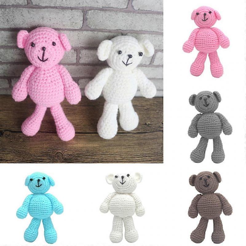 Baby Stuffed Crochet Animals Easter Bear Plush Soft Autism Baby Sleep Toy