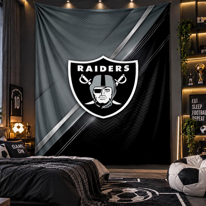 Wandbehang Tapisserie Las Vegas Raiders Drucktuch für Wohnzimmer Schlafzimmer Heimdekoration