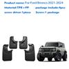 FÖR Ford Bronco 2024 Stänkskärmar Skärm Stänkskydd Biltillbehör Stänkskydd Stänkskydd Fram Bak 4st