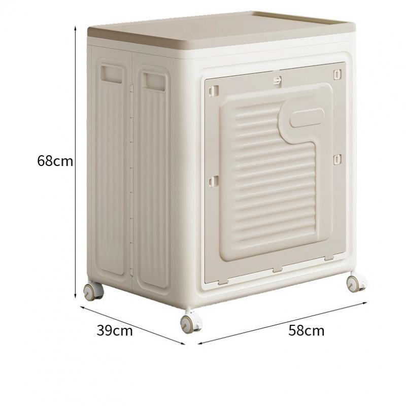 Flip-Top Clothes Storage Box with Wheels - Large Capacity Organizer for Clothing, Toys, Quilts, and Miscellaneous Items