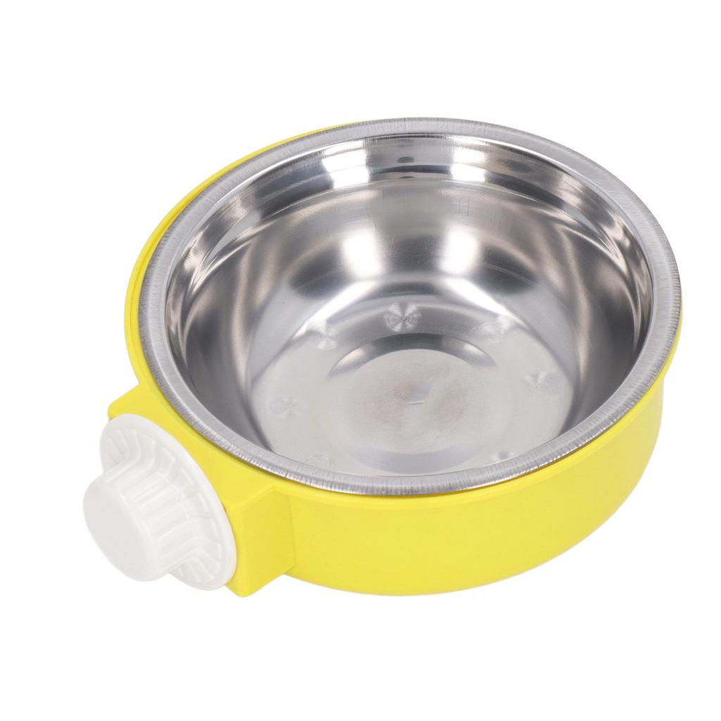Hanging Pet Food Bowl Stainless Steel Thickening Fixed Pet Cage Single Bowl for Cats Dogs