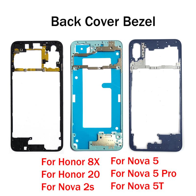 

For Huawei Nova 5 5T Pro Honor 8X 20 Middle Frame Bezel Chassis Housing Rear Back Cover Bracket Replacement Repair Parts Nova 5T Black