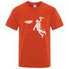 Summer Mens Tshirt High Quality 100 Cotton Funny Astronaut Print Casual Loose Cool Men Casual Loose Oneck Men Tshirt Tee Top