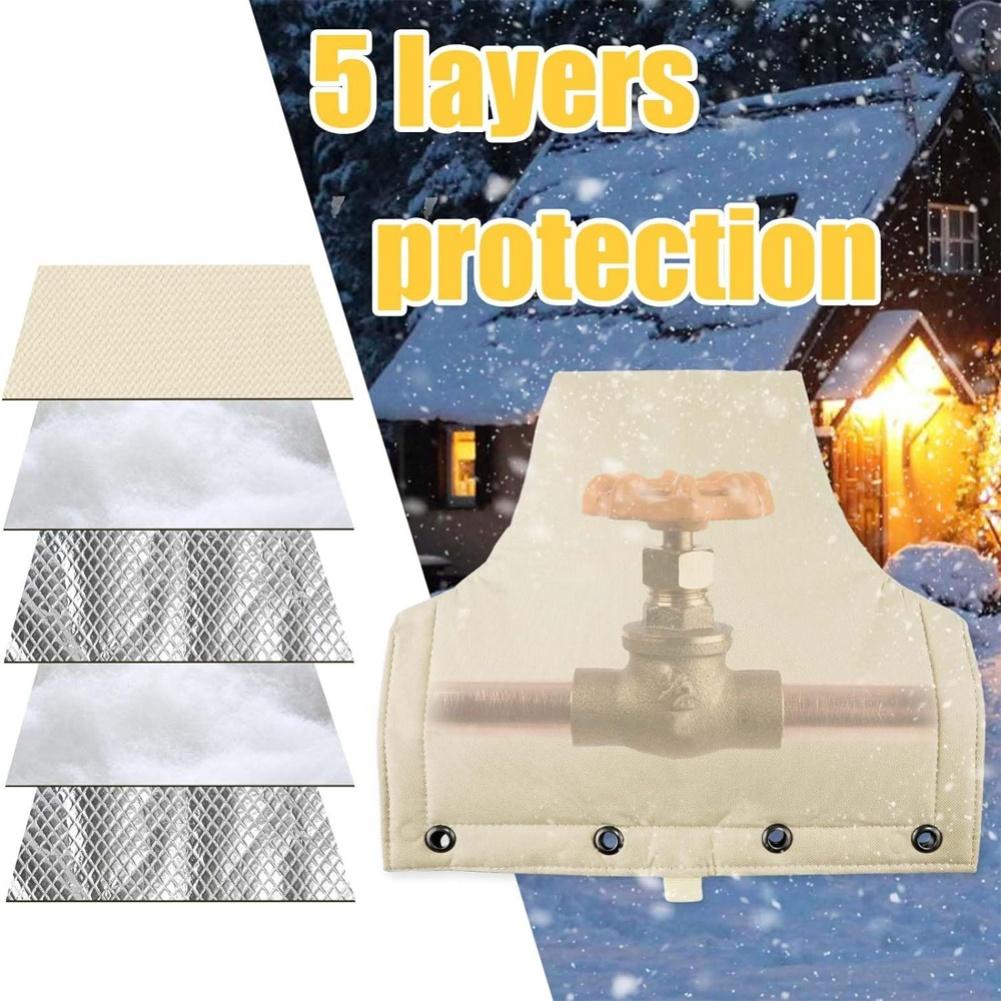 Backflow Preventer Cover with Insulated Weather Resistant Pouch Designed for Pressure Reducing Valve Protection In Winter