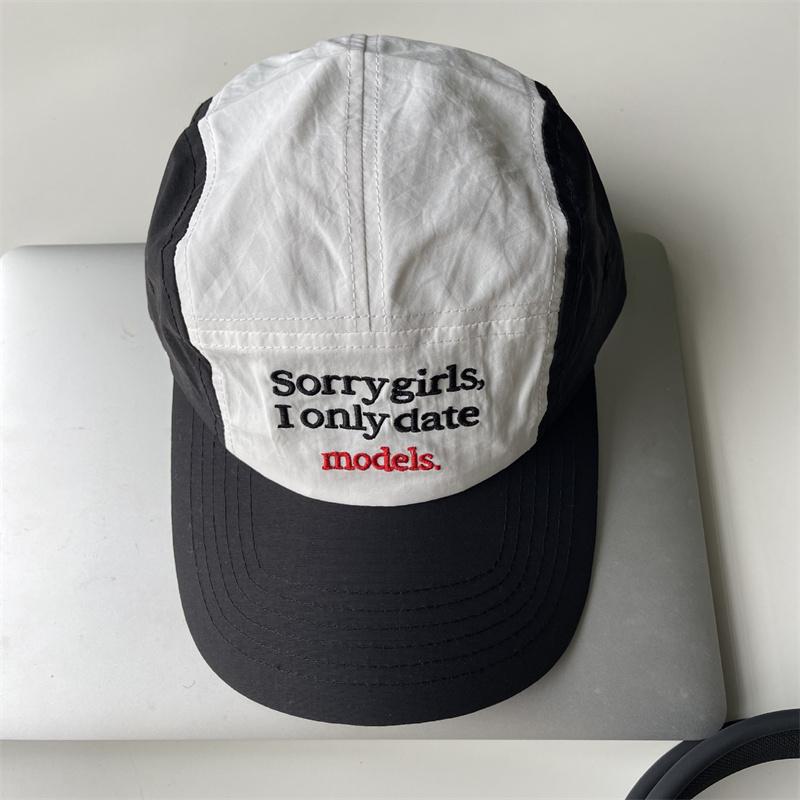 

Модная бейсболка с вышивкой букв для мужчин и женщин, летняя, для занятий спортом на открытом воздухе, шляпа с козырьком от солнца, дышащие шляпы, быстросохнущие рыболовные кепки Adjustable&Adult (57-59cm) чёрный