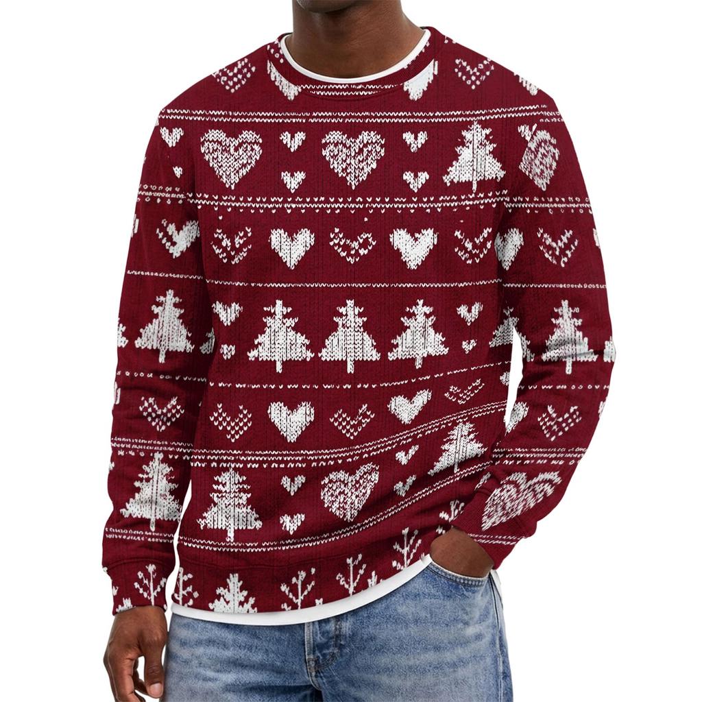 Men's Christmas Neck Pullover Sweatshirt