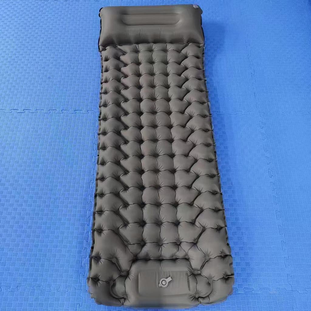 Lightweight Foot-Pump Inflatable Sleeping Pad: Portable, Moisture-Proof, Outdoor, Car-Mounted Bed