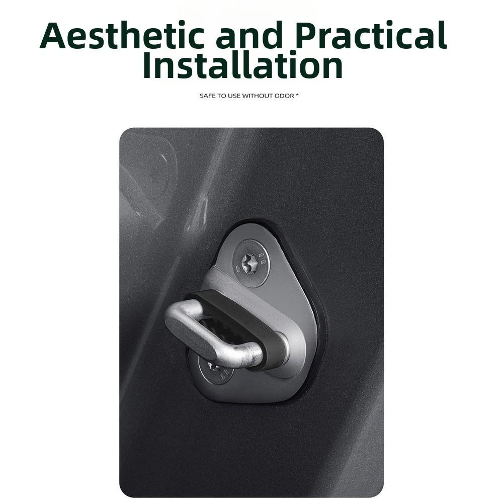 Soundproofing Car Door Lock Protectors Silicone Sound Damper Door Lock Buffer Auto Accessory