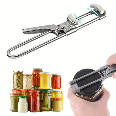 ZEXEF Adjustable Multi-Function Bottle Cap Opener Stainless Steel Lids Off Jar Opener Labor-Saving Can Opener for Kitchen Tools