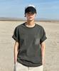 Peullukeu Rivet Pocket Pigment Workwear Short Sleeve T-Shirt Dark Grey Fst739
