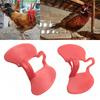 200Pcs No Bolt Chicken Glasses 15mm Thickened Anti-Pecking and Fighting Pheasant Pigeon Rooster Eye Glasses Poultry Supplies Red