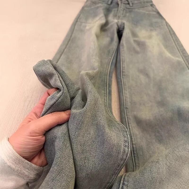 Dámské džíny s vysokým pasem, úzké, s širokými nohavicemi - Kolekce jaro/podzim/zima 2024