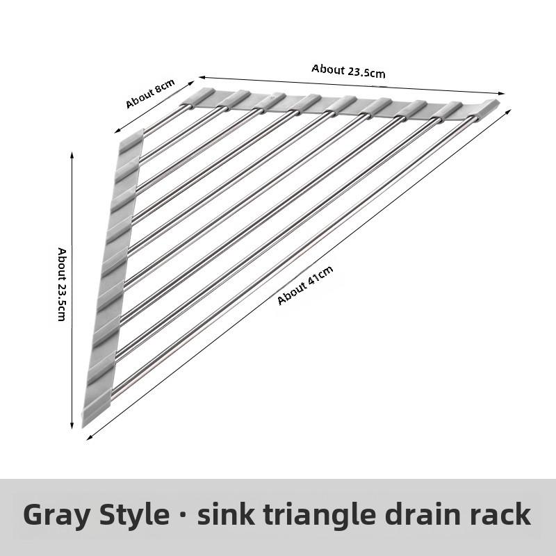 Складная полка из нержавеющей стали для фруктов и овощей многофункциональный органайзер для кухонной мойки 763₽