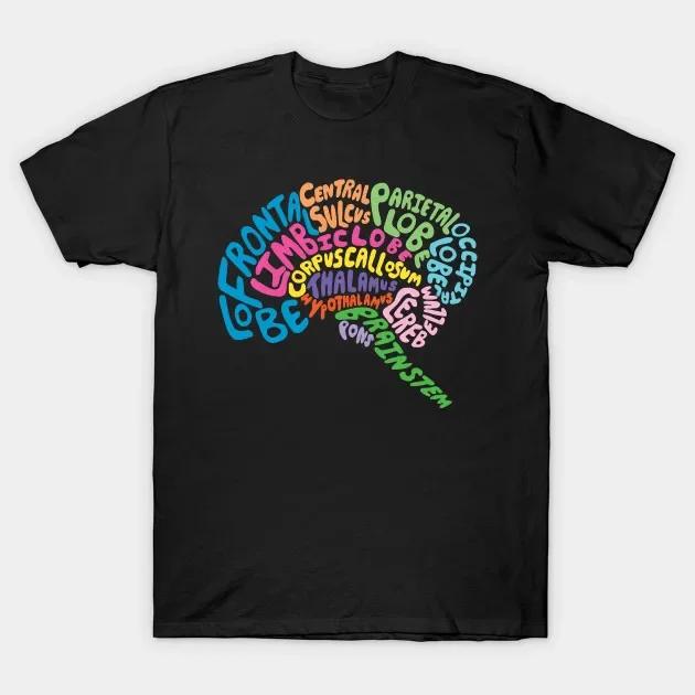 

Creative Design Brain Anatomy T-Shirt 100% Cotton O-Neck Summer Short Sleeve Casual Mens T-shirt Size S-3XL - Men s Summer Co... S разноцветный