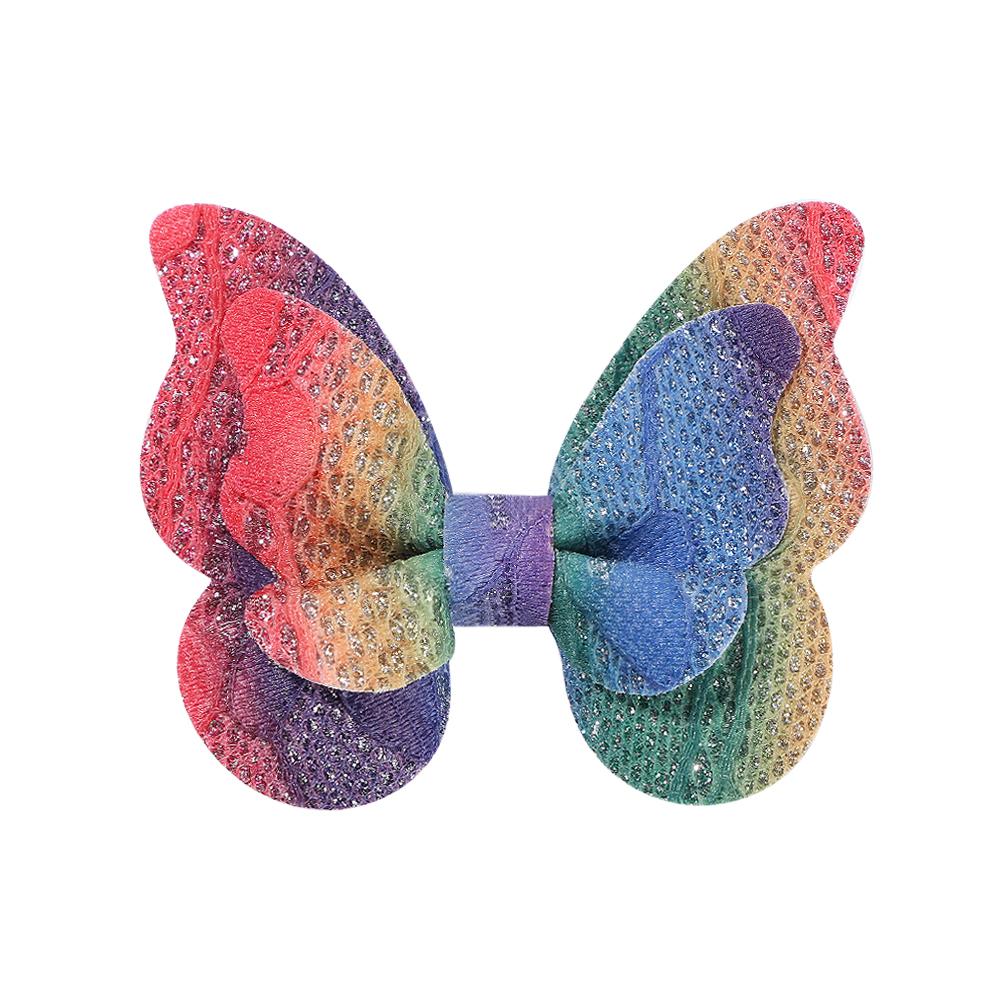 

2 шт./набор Заколки для волос принцессы-бабочки с пайетками, сочетающиеся по цвету, Заколки для волос, Головные уборы, Детские заколки для волос, Детские аксессуары для волос