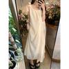 Strap Neck Dress Fairy Summer Vacation Style Casual Skirt Lazy Style Temperament Off-the-shoulder Sleeveless Long Dress