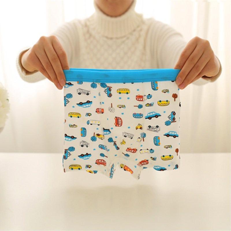 5pc Boys Modal Boxer Kids Underwear Boxers Cartton Soft Modal Baby Underpants