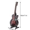 Klassische Miniatur-Gitarren-Replik mit Ständer und Koffer Instrumentenmodell-Ornamente Weihnachtsgeschenk