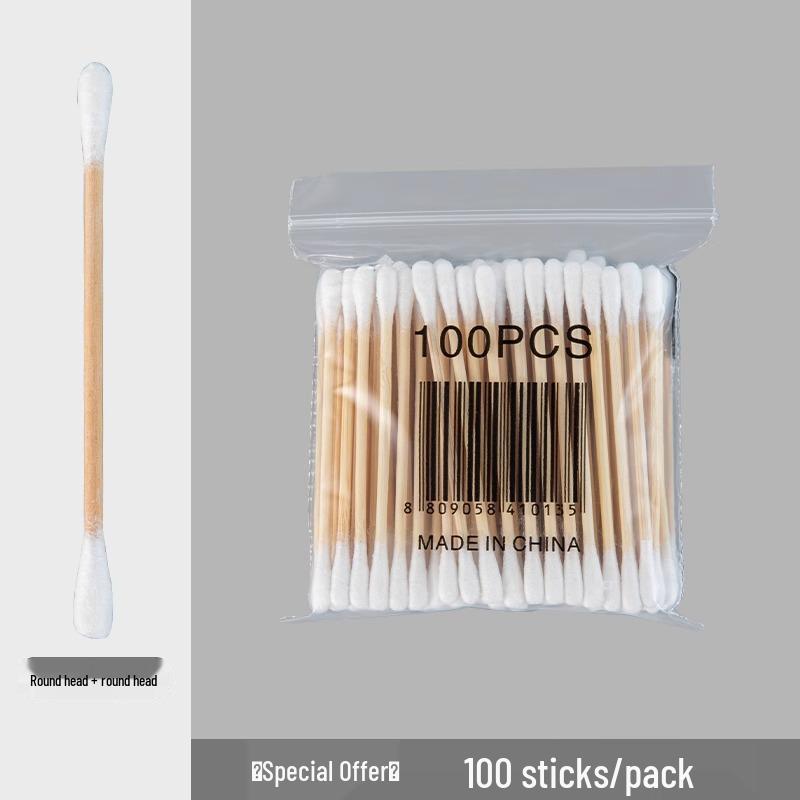 

Dual-Ended Cotton Swabs for Ear Cleaning & Makeup, Disposable with Fine Pointed Tips, Specialty Use Ear Picks.