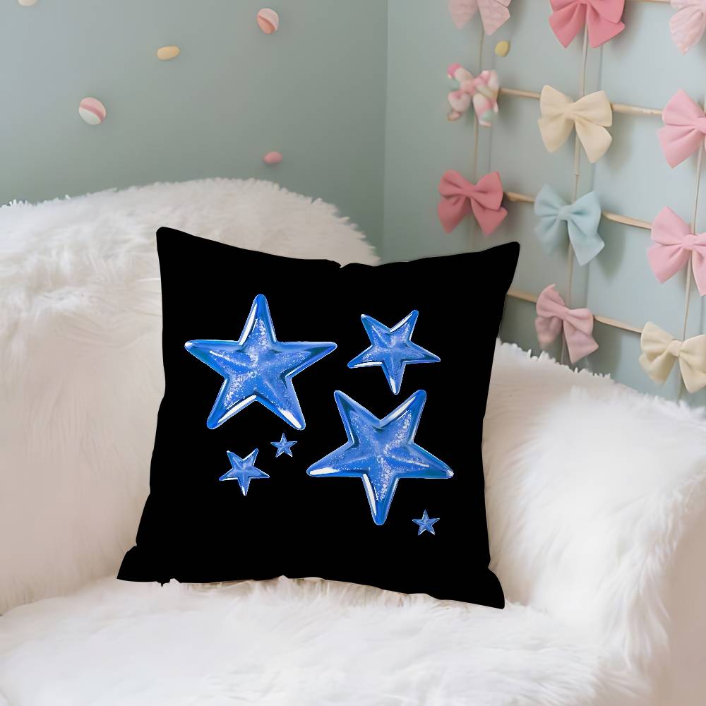 Quiet And Ethereal Blue Case Plush Fabric Soft Pillowcase Double Sided Print Cushion Cover Household Gifts