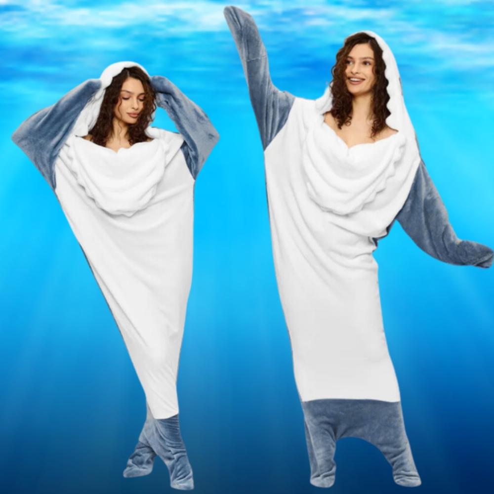 Costume Disguise Blanket Shark Shark Fin Warm Nice Sleeping Bag L