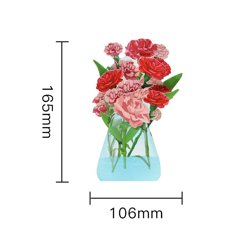 3D Pop-up Greeting Card for Mother's & Women's Day - Creative Paper Carving Thank You & Blessing Card