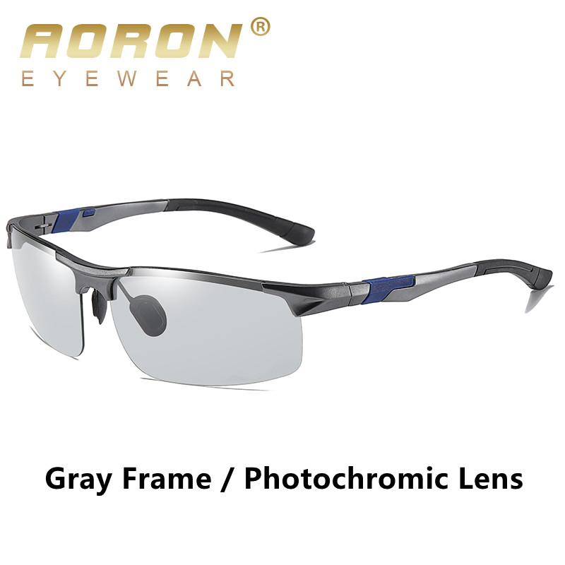 AORON Modedesign Aluminium Magnesium Rahmen Tag Nachtsicht Photochrom Polarisiert Sonnenbrille Sport Fahren Angeln Blendschutzbrille