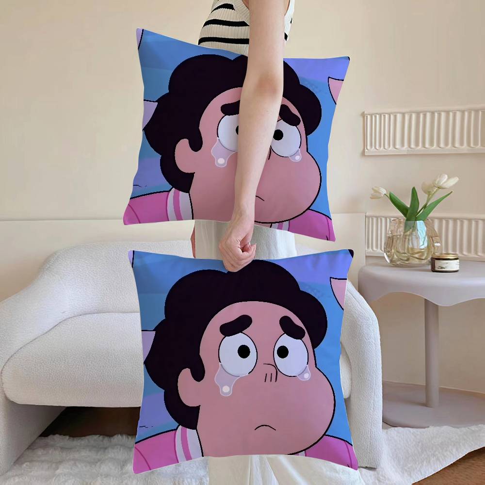 S-Steven AnimeUniverse Pillow Case Anti-dustmite Pillowcase Invisible zipper silky Sofa cushion cover