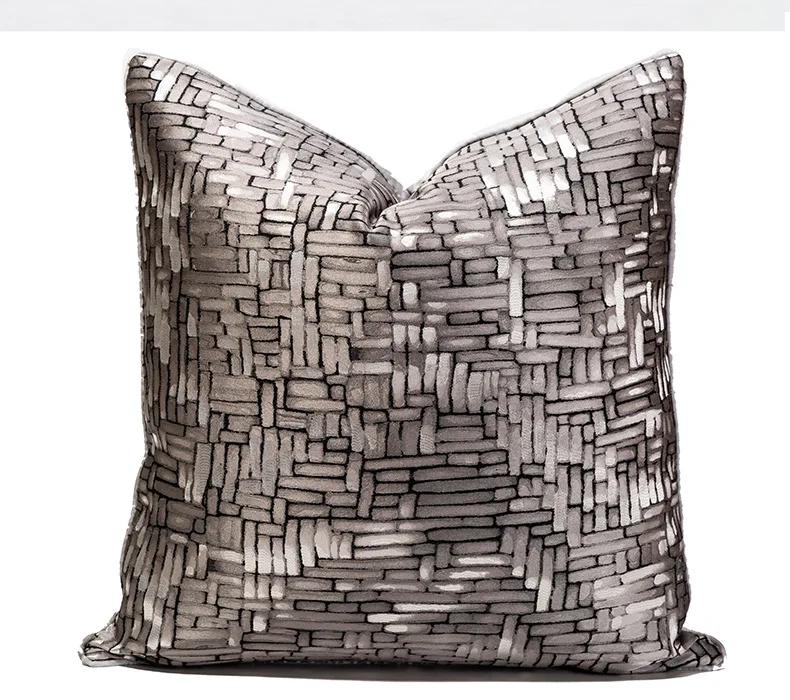 1 PC Light Luxury Cushion Cover High Grade Jacquard Pillowcase 30x50/45x45/50x50CM Champagne Blue Home Hotel Bed Sofa Decoration