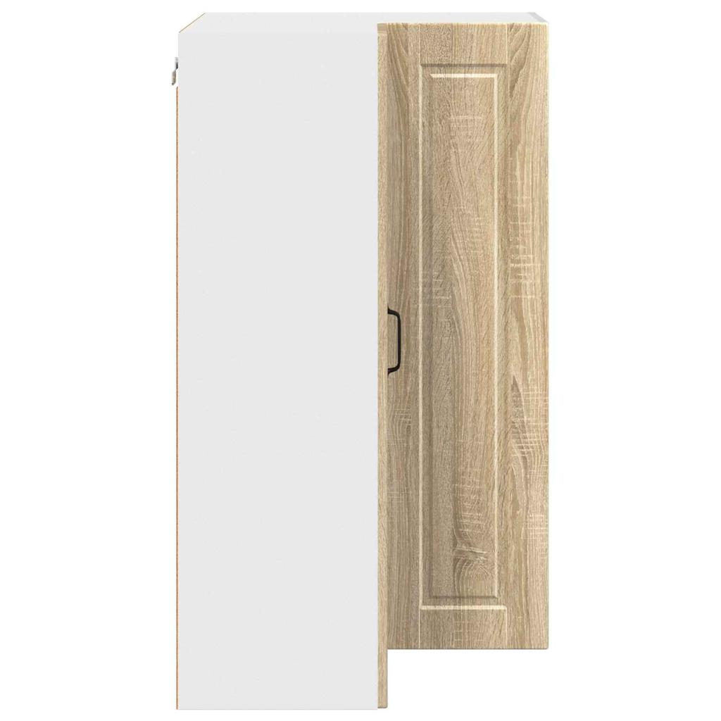 Wall Mounted Corner Cabinet PORTO Sonoma Oak 57 X 57 X 100 Cm