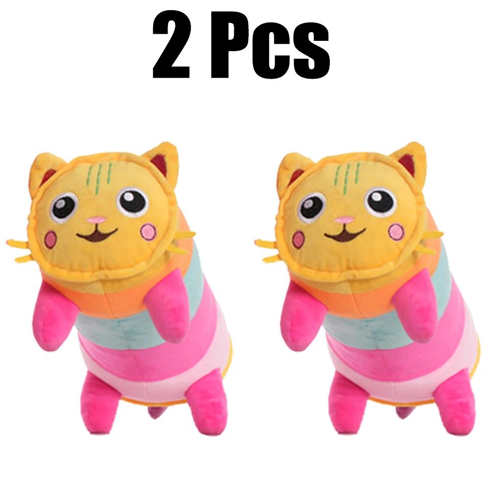 25cm 2 or 8Pcs Gabby doll house plush toy cartoon stuffed animal mermaid cat mermaid plush doll children's Christmas gift