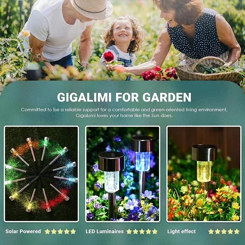 Outdoor Solar Lawn Lamps Waterproof Garden Lights Rain Led Intelligent Lighting for Summer Camping Yard Park Street Decor