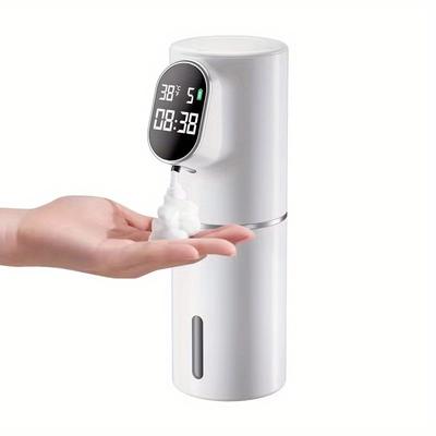 Automatické pěnové dávkovače mýdla s LED displejem Dávkovač mýdla 5 úrovní nastavitelný 2 v 1 Stolní a nástěnný pro koupelnu