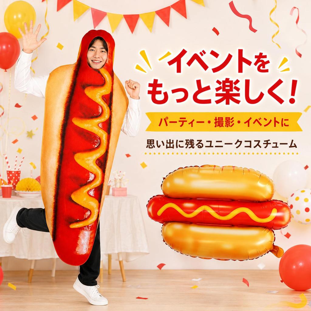 [Maazusa] Hot Dog Costume Halloween Cosplay Food Outfit Mascot Pea & Hot Dog Fancy Dress Funny Adult Unisex Halloween Christmas